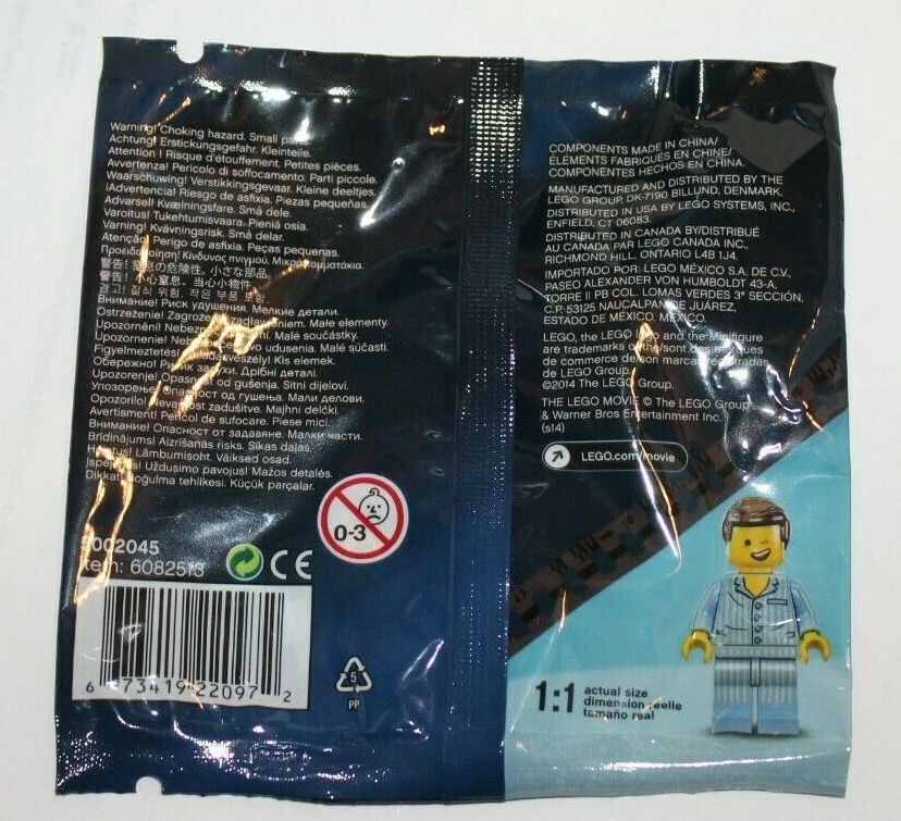 LEGO The Lego Movie Pyjamas Emmet 5002045 Polybag New and Sealed