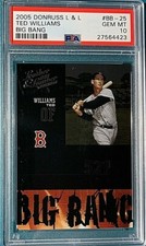 2005 Donruss Leather & Lumber Big Bang #BB25 Ted Williams #840/2000 PSA 10 POP 1