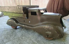 1930s Wyandotte Pressed Steel Green Army Military 9.75" Troop Carrier GD 2.0 