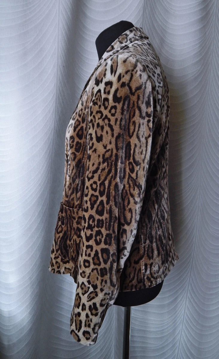 Velvet leopard cheap jacket