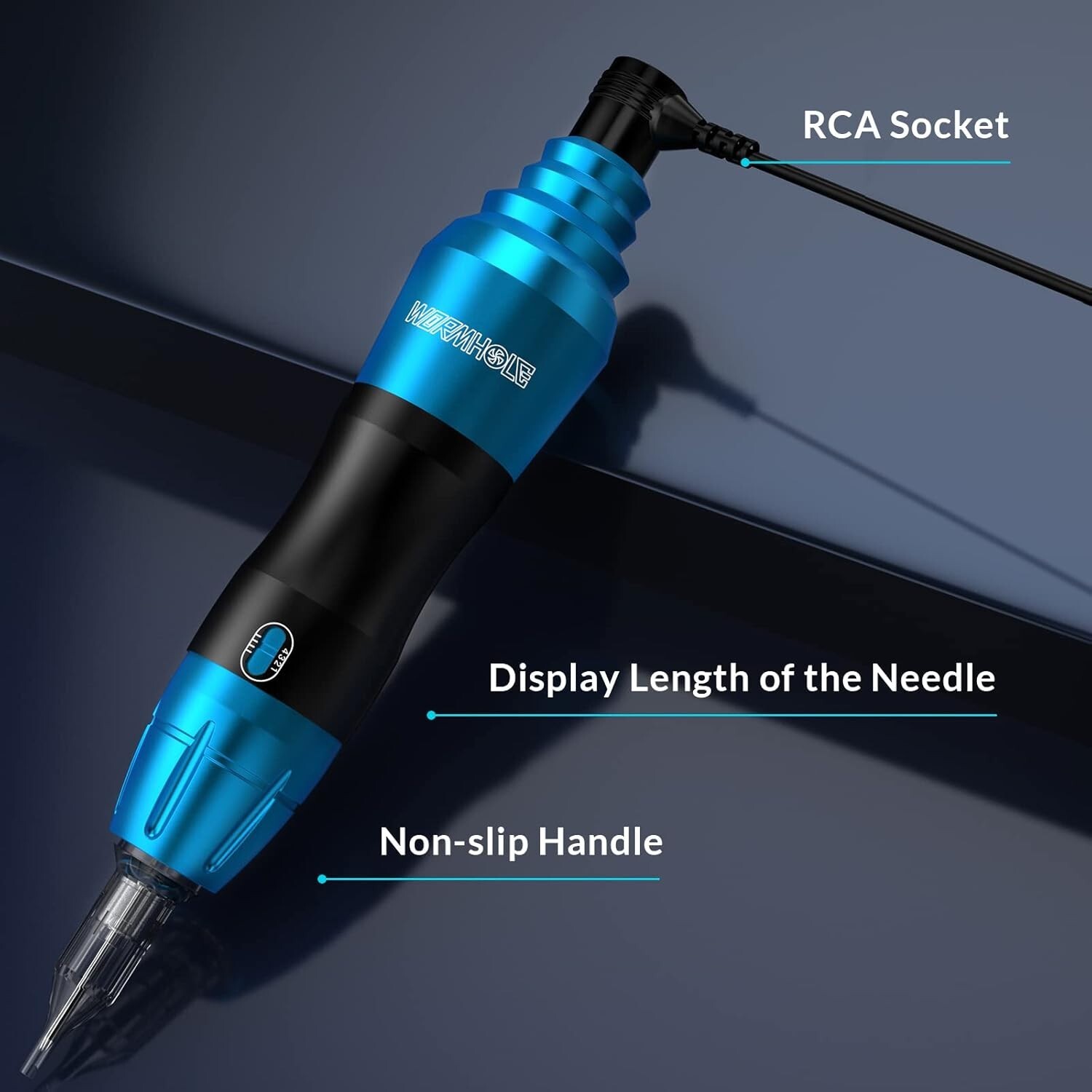 Wormhole Wireless Tattoo Kit WTK127 w/ Battery, Gun & 20 Cartridge Needles