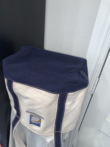 Rare, Chevron/Horizons Facilities Engineering Lands End Medium Beige/blue Bag - Picture 12 of 18