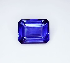 Emerald Cut Natural Blue Tanzanite 9 Ct Certified Loose Gemstone Tanzanite Gems