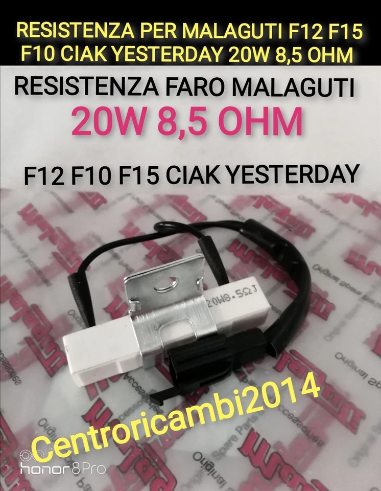 COMPATIBILE RESISTENZA FARO RESISTENZA PER MALAGUTI F12 F15 F10 CIAK YESTERDAY 20W 8,5 OHM-J RESISTENZA FARO