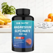 Magnesium Glycinate Capsules 500mg For Improved Sleep, Stress & Anxiety Relief