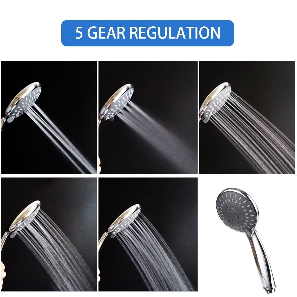 5 Spray Settings High Pressure Handheld Shower Head Massage Spa Detach