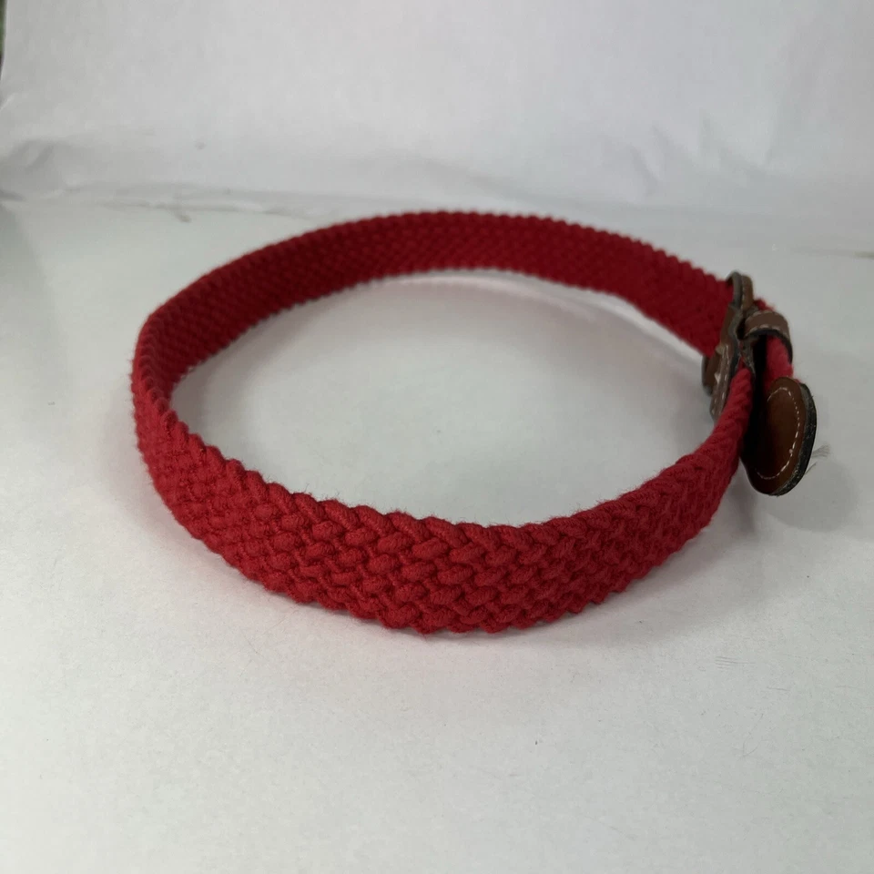 Красный эластичный ремень Dockers — коричневая кожаная отделка — женский размер 26 - Изображение 4 из 4