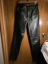 Wilson  s The Leather Experts Black Leather Pants  Unhemmed 26  W/34  Inseam