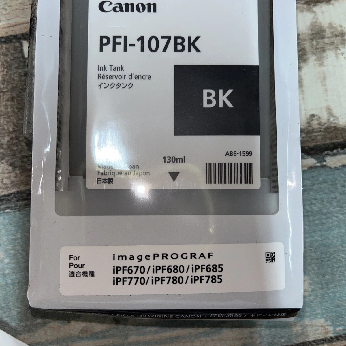 D13 Canon PFI-107 BK Black Ink Tank 130 ml Cartridge Image | eBay