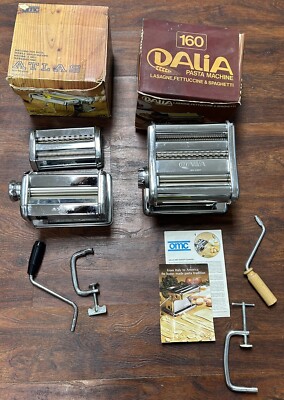 Vintage Marcato OMC Atlas Model 150 Pasta & Dalia Model 160 Noodle Maker Machine