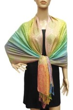 NEW Rainbow Elegant Soft Long Paisley PASHMINA SCARF/WRAP/SHAWL/ BH-1401 4