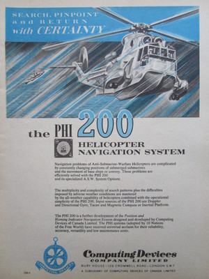 11/1964 PUB COMPUTERGERÄTE ASW HELICOPTERS PHI 2000 NAVIGATIONSSYSTEM ANZEIGE