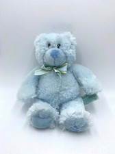 Russ Berrie My First Teddy Bear Blue Plush Stuffed Animal Stripe Ribbon Bow