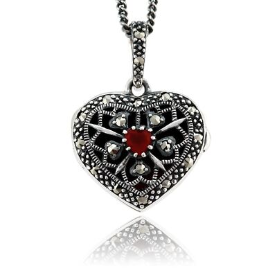 Collier Marcassite Véritable - Plaqué Argent - Thème Papillon - Neuf Avec étiquettes