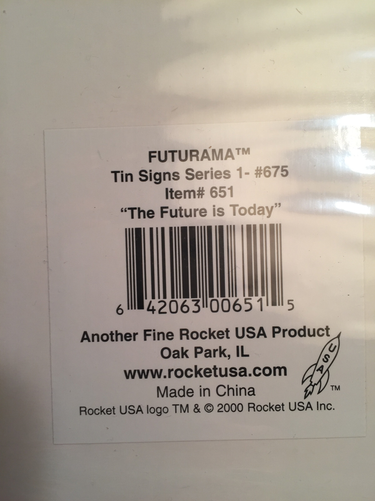 Futurama All Six (6) 16" H x 10" W Collectable Tin Metal Sign Rocket USA = RARE