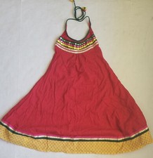 Stop Kids Dress Girls Size 14 Halter Embroidery and Mirror Details