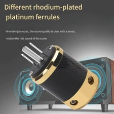 EU Schuko US Power Plugs Carbon Fiber Connectors for Audio Cables, Male / Female