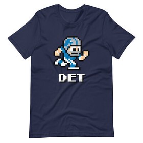 Detroit Lions NES Football Player 8-bit Tecmo Super Bowl Nintendo T-Shirt