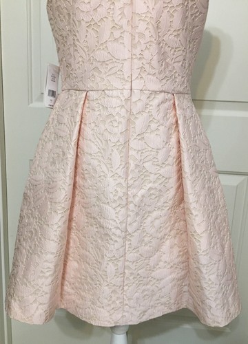 NWT Halston size 8 blush pink beige sleeveless flare dress $199 - Picture 8 of 8