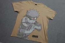 Vintage Naruto Shirt Mens Large Biege Big Graphic Anime 2002 Masashi Kishimoto