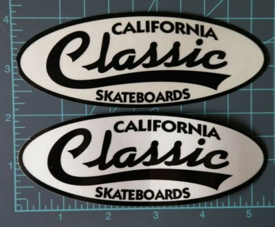 California Classics skateboards vintage 80's logo sticker x 2, NOS