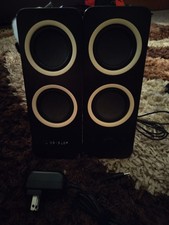 Logitech Stereo Desktop Speakers w/ Power Adapter - Tested Working