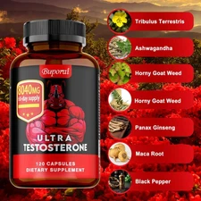 Ultra Testosterone - Tribulus, Ashwagandha, Horny Goat Weed, Maca, Men's Health