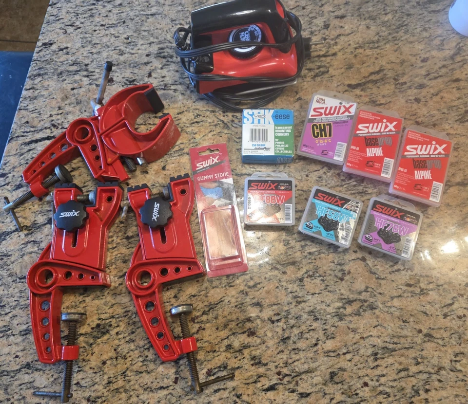 SWIX HF 5 7 8BW Universal Wax Nordic Ski Wax Bundle Iron 3 Vises CH7 Base Prep - Image 2 of 4