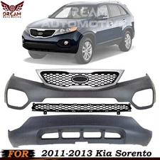 Front Bumper Cover & Grille Assembly Kit For 2011-2013 Kia Sorento