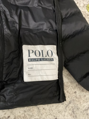 Ralph Lauren Polo NWT Girls Puffer Jacket XL (16) Black Nylon LS New - Picture 10 of 15