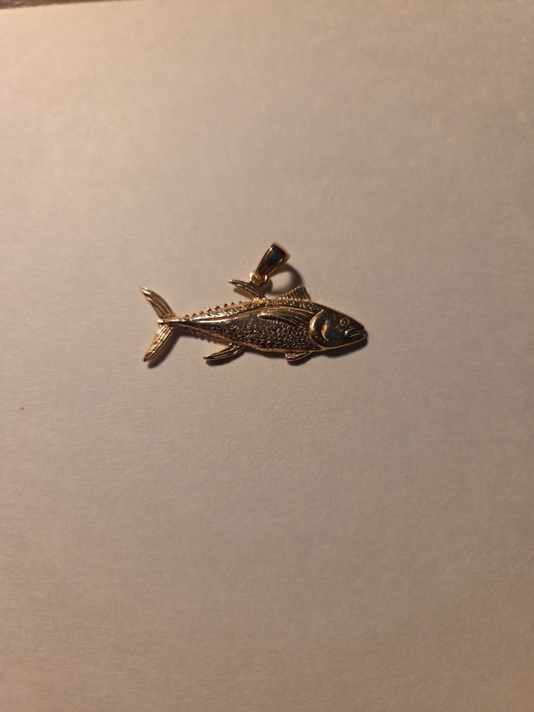 14kt Solid Gold Fish Charm Final Reduction - image 1