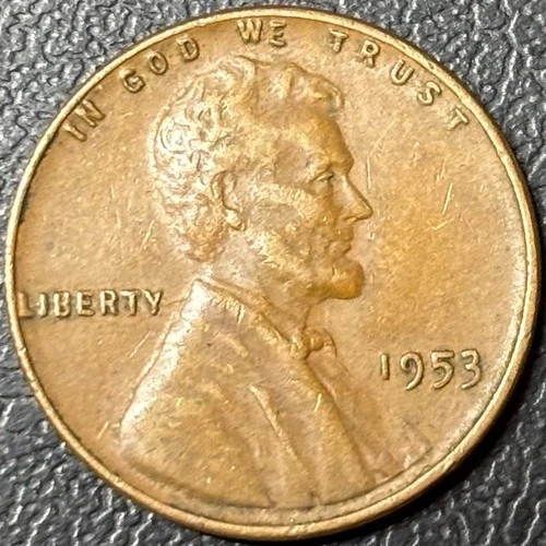 1953 Lincoln Wheat Cent • Fine to XF Extra Fine • Philadelphia Mint • Semi-Key