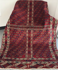 Auth: Antique Turkmen Rug Yomut Ensi Tribal Rug Hutchly Bukhara. 4x6 NR
