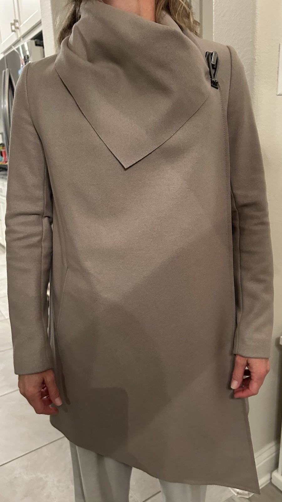 ALL SAINTS  Women’s City Monument Wool blend - Taupe - size US 2/UK 6