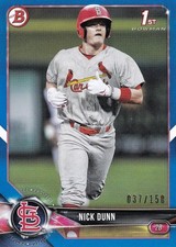 2018 Bowman Draft Nick Dunn Blue 37/150 Cardinals Card