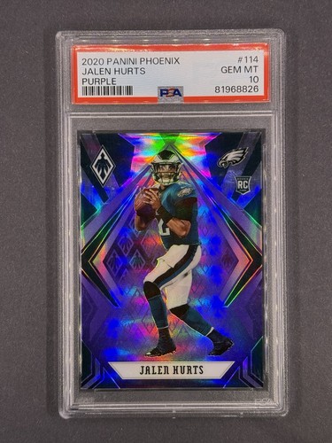 2020 Panini Phoenix - Rookies Jalen Hurts #114 Purple /149 (RC) PSA 10