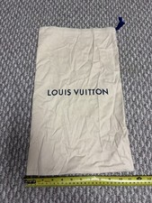 Louis Vuitton Cream Cotton Drawstring Dust Bag Logo Storage Pouch