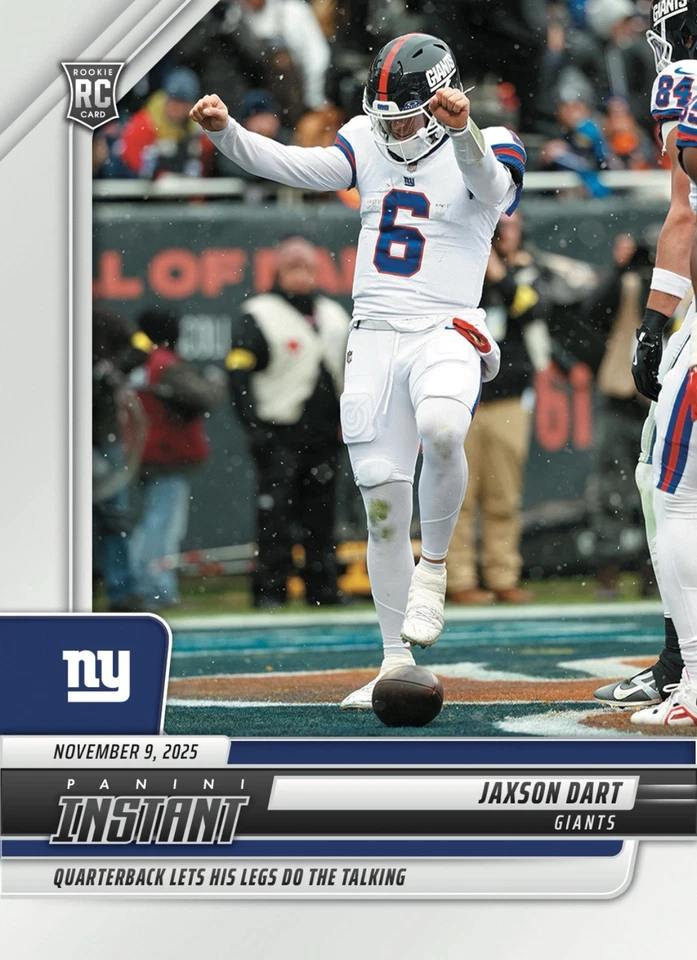 GRADED GEM-MT 10 Jaxson Dart Giants 2025 PANINI INSTANT ROOKIE CARD #210 Presale - Image 2 of 4