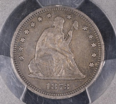 1873 P Seated Liberty Quarter PCGS VF-30 No Arrows, Closed 3 | eBay