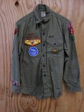 VINTAGE Boy Scouts Pants Youth Green 1950s 50s outfit size 14 shirt 26x27.5 pant