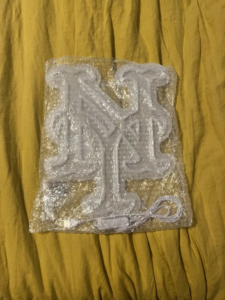 NEW YORK METS Baseball LED luz de néon para parede, caverna do homem, barra - alimentado por USB - Novo - Imagem 4 de 4