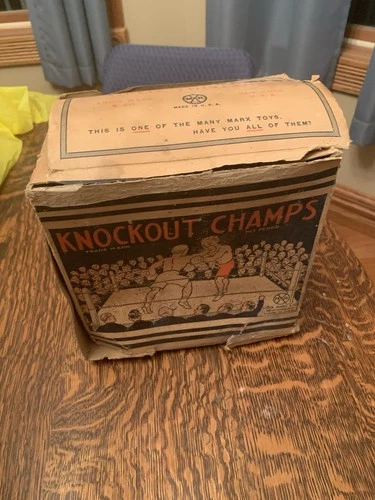 Vintage 1930’s Marx Knockout Champs Windup Tin Litho Original Box Only
