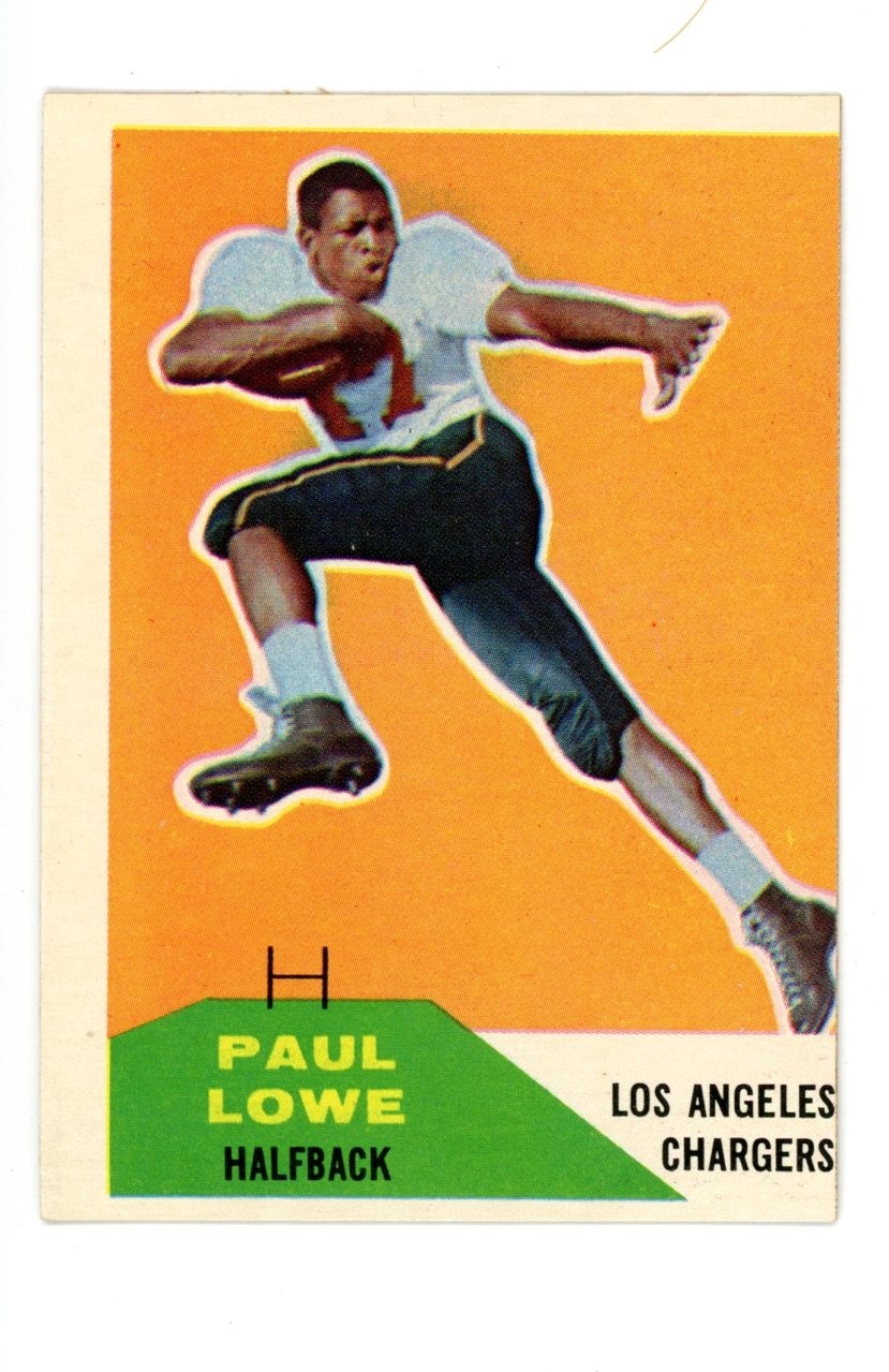 1960 Fleer #76 Paul Lowe RC football chargers