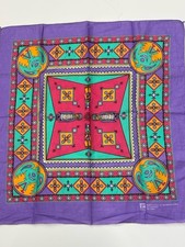 Vintage Paris Bandana Southwest All Cotton Selvedge Edge USA RN 13960 VGC Purple