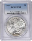 1884-O Morgan Silver Dollar MS64 PCGS