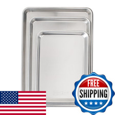 Nordic Ware Naturals 3 Piece Set - Usa Made Aluminum Commercial Quality Sheet