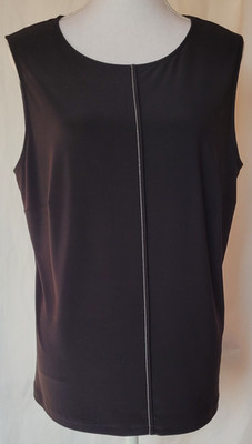 Erfo, Top, Größe: 46, Schwarz, Elasthan/Polyester, Einfarbig,