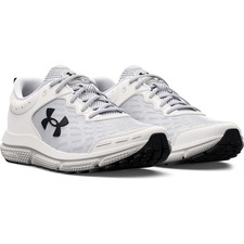 Under Armour 3026175 Men's UA Charged Assert 10 Shoes, White/Black, Size 12.5