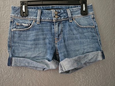 Women's Hudson Denim Jeans Shorts Rolled Cuff Hem Size 24 Blue Croxley 5 Pockets