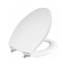 Mayfair By Bemis 126CHSLA 000 Benton Elongated Wood Toilet Seat, White Enamel,
